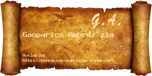 Gasparics Ambrózia névjegykártya